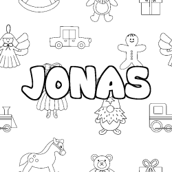 Dibujo para colorear JONAS - decorado juguetes