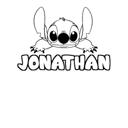 Coloración del nombre JONATHAN - decorado Stitch