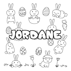 Coloración del nombre JORDANE - decorado Pascua