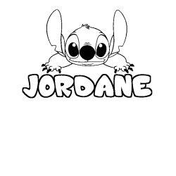 Dibujo para colorear JORDANE - decorado Stitch