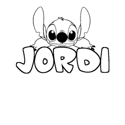 Dibujo para colorear JORDI - decorado Stitch