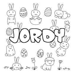 Dibujo para colorear JORDY - decorado Pascua