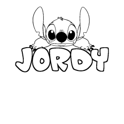 Dibujo para colorear JORDY - decorado Stitch