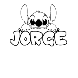 Dibujo para colorear JORGE - decorado Stitch