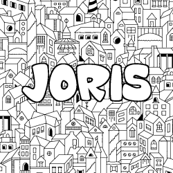 Dibujo para colorear JORIS - decorado ciudad