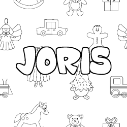 Dibujo para colorear JORIS - decorado juguetes