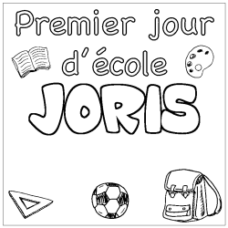 Coloración del nombre JORIS - decorado primer día de escuela