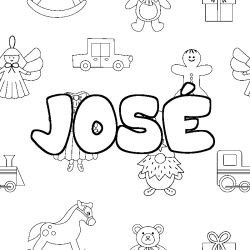 Dibujo para colorear JOS&Eacute; - decorado juguetes