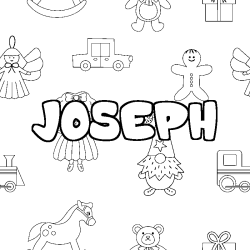 Dibujo para colorear JOSEPH - decorado juguetes