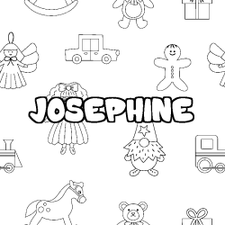 Coloración del nombre JOSEPHINE - decorado juguetes