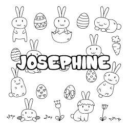 Coloración del nombre JOSEPHINE - decorado Pascua