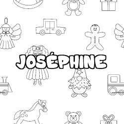 Coloración del nombre JOSÉPHINE - decorado juguetes