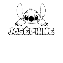 Coloración del nombre JOSÉPHINE - decorado Stitch