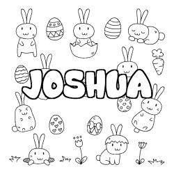 Coloración del nombre JOSHUA - decorado Pascua