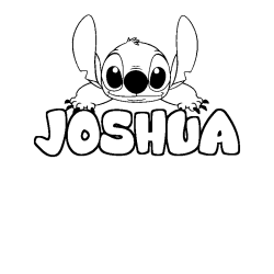 Coloración del nombre JOSHUA - decorado Stitch