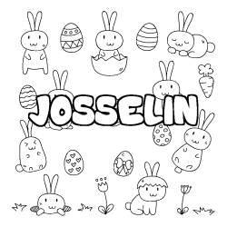 Coloración del nombre JOSSELIN - decorado Pascua