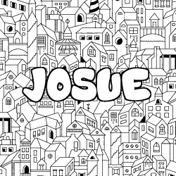 Dibujo para colorear JOSUE - decorado ciudad