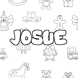 Dibujo para colorear JOSUE - decorado juguetes