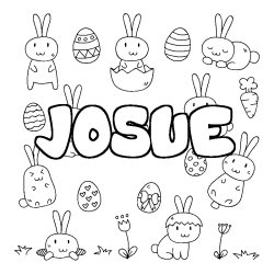 Dibujo para colorear JOSUE - decorado Pascua