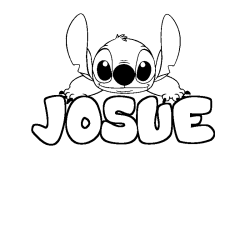 Dibujo para colorear JOSUE - decorado Stitch