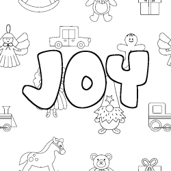 Coloración del nombre JOY - decorado juguetes