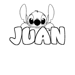 Dibujo para colorear JUAN - decorado Stitch