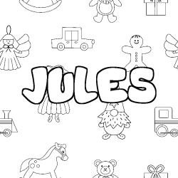 Dibujo para colorear JULES - decorado juguetes