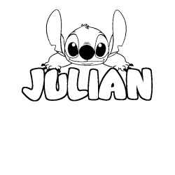 Coloración del nombre JULIAN - decorado Stitch