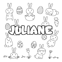 Coloración del nombre JULIANE - decorado Pascua