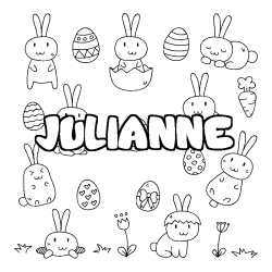 Coloración del nombre JULIANNE - decorado Pascua