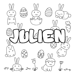 Dibujo para colorear JULIEN - decorado Pascua