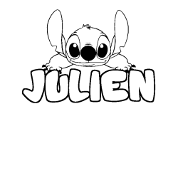 Dibujo para colorear JULIEN - decorado Stitch