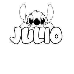 Dibujo para colorear JULIO - decorado Stitch