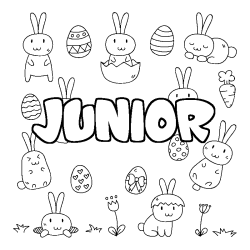 Dibujo para colorear JUNIOR - decorado Pascua