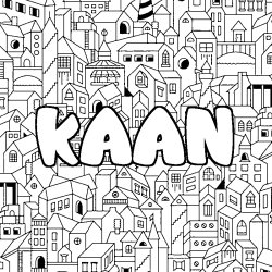 Coloración del nombre KAAN - decorado ciudad