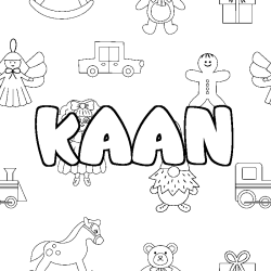 Coloración del nombre KAAN - decorado juguetes