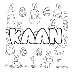 Coloración del nombre KAAN - decorado Pascua