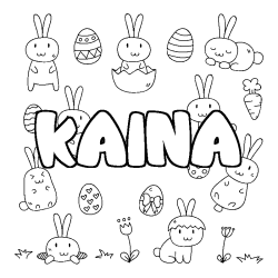 Coloración del nombre KAINA - decorado Pascua