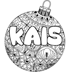 Coloración del nombre KAIS - decorado bola de Navidad