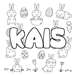 Coloración del nombre KAIS - decorado Pascua