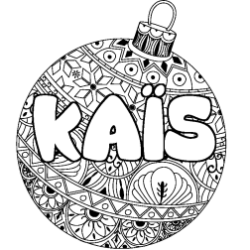 Coloración del nombre KAÏS - decorado bola de Navidad