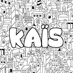 Coloración del nombre KAÏS - decorado ciudad