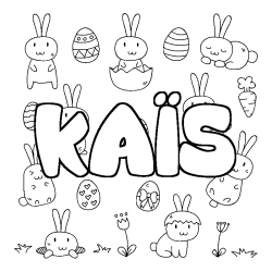 Coloración del nombre KAÏS - decorado Pascua