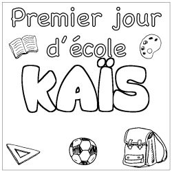 Coloración del nombre KAÏS - decorado primer día de escuela