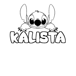 Coloración del nombre KALISTA - decorado Stitch