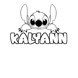 Coloración del nombre KALYANN - decorado Stitch