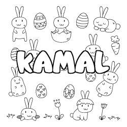 Coloración del nombre KAMAL - decorado Pascua