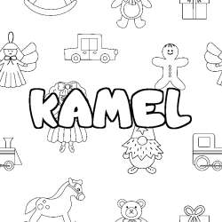 Coloración del nombre KAMEL - decorado juguetes