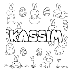 Coloración del nombre KASSIM - decorado Pascua