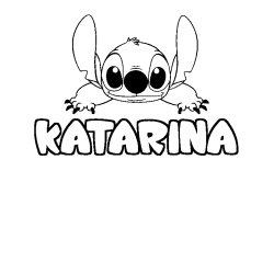 Coloración del nombre KATARINA - decorado Stitch